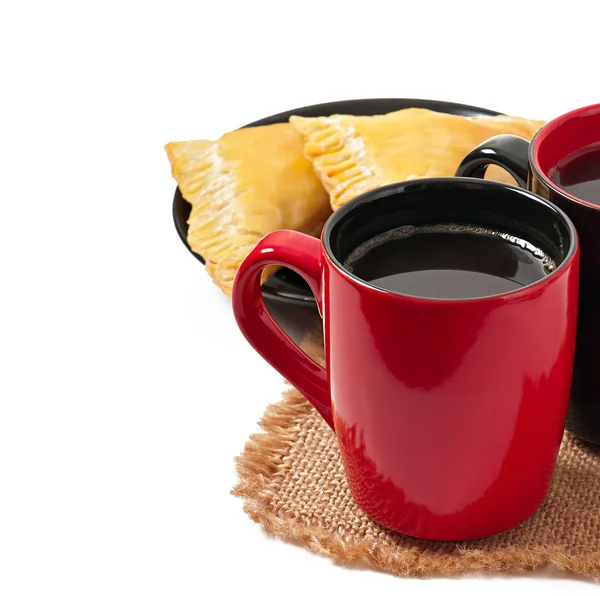 Breakfast with coffee and patties — Stock Photo, Image