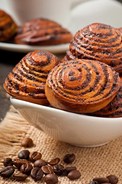 Rolls with poppy seeds — Stock Photo, Image