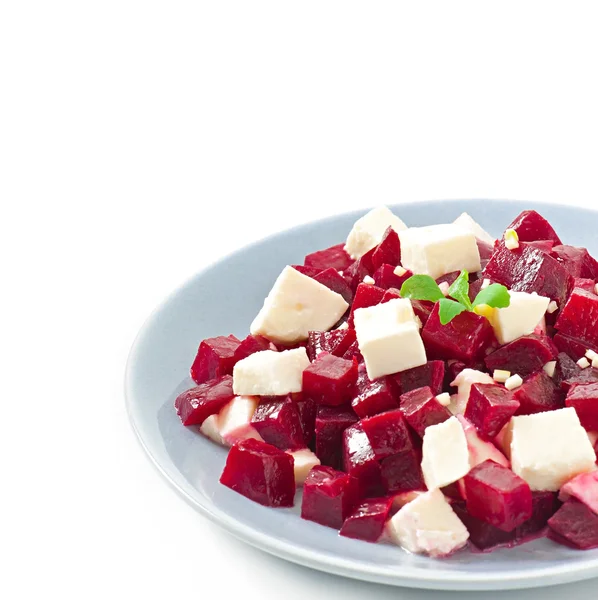 Cékla saláta feta és olívaolaj — Stock Fotó