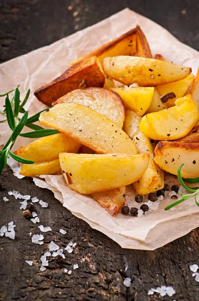 Pommes frites klyftpotatis — Stockfoto