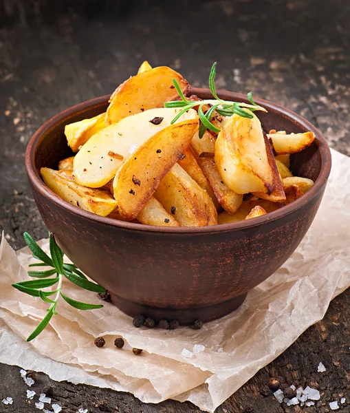 Pommes frites klyftpotatis — Stockfoto