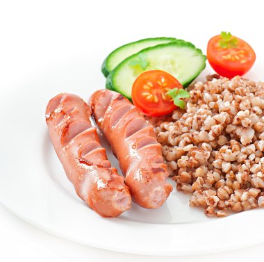 sosis ızgara ve buğday