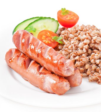 sosis ızgara ve buğday