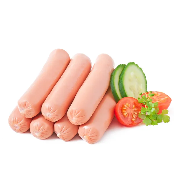 Sausages isolated on a white background — Stock Photo, Image