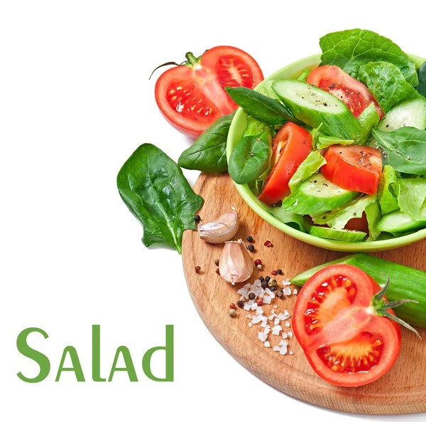Salad sayuran segar diisolasi pada putih — Stok Foto