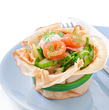 pankek tart somon ile