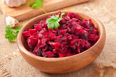 vinagrete de salada de beterraba na tigela