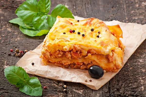 Klassische Lasagne — Stockfoto