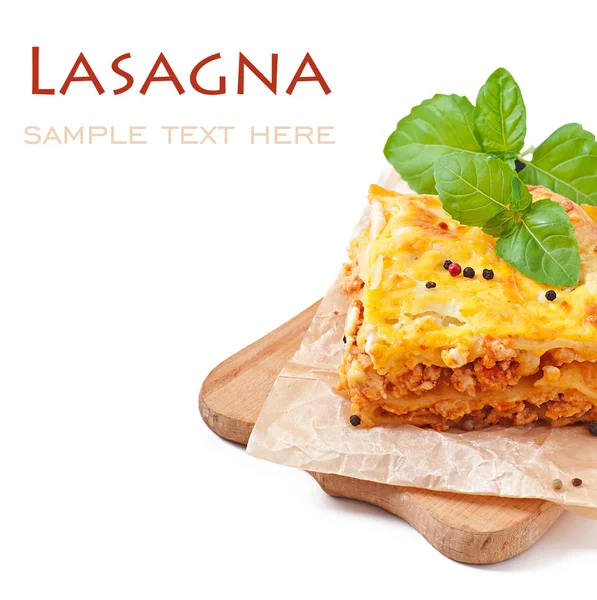 Klasické lasagne s omáčkou bolognese — Stock fotografie