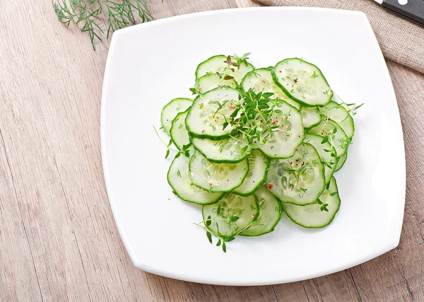 Fresh cucumber salad — Stock Photo, Image