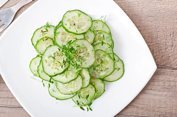 Fresh cucumber salad — Stock Photo, Image