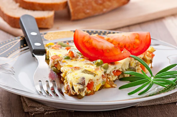 Tortilla con verduras —  Fotos de Stock