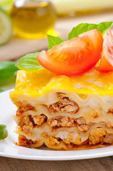 Klassische Lasagne-Bolognese-Sauce — Stockfoto