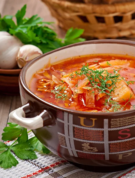 Russian borsch — Stock Photo, Image