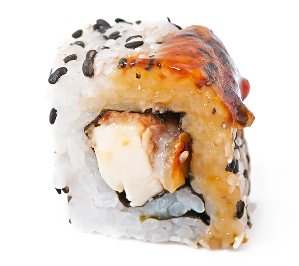 Roll with eel and cheese — Stock Photo, Image