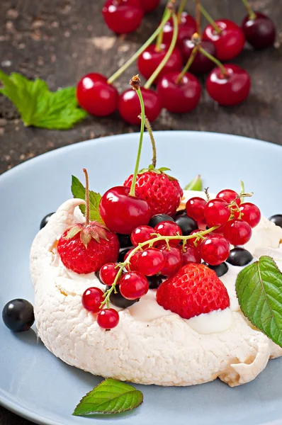 Fromage caillé aux framboises — Photo