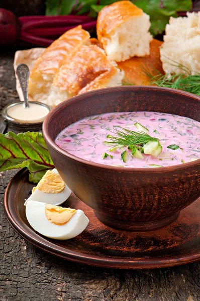 Суп со свеклой — стоковое фото