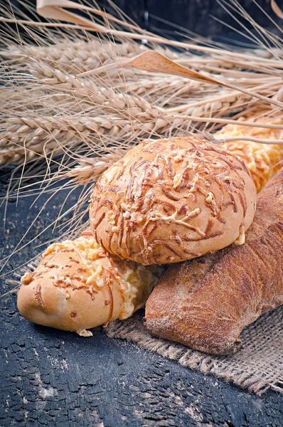 Fresh bread with ears — Stock Photo, Image
