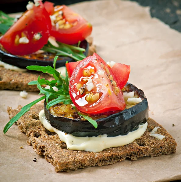 Vegetariánské chlebíčky — Stock fotografie