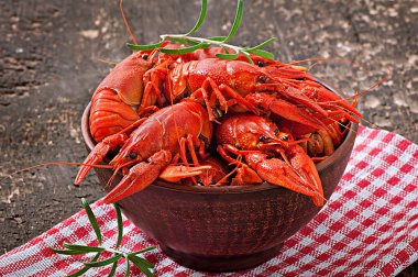 haşlanmış crawfishes