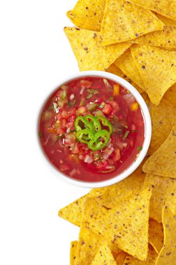 cips ve taze salsa sos