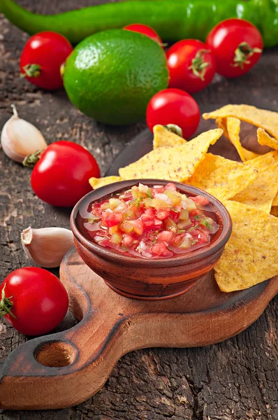 Mexikanska nacho chips — Stockfoto