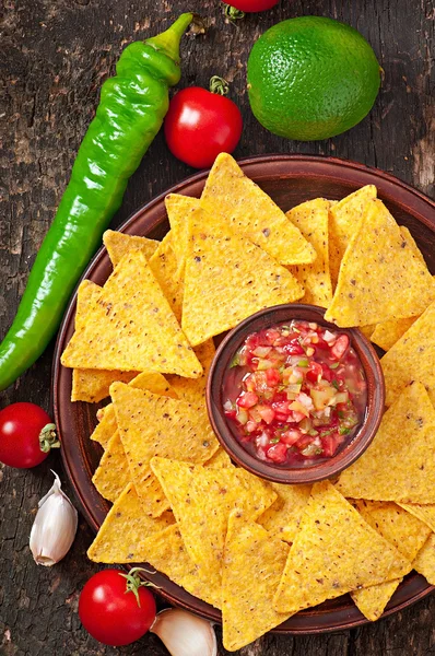 Mexikanische Nacho-Chips — Stockfoto