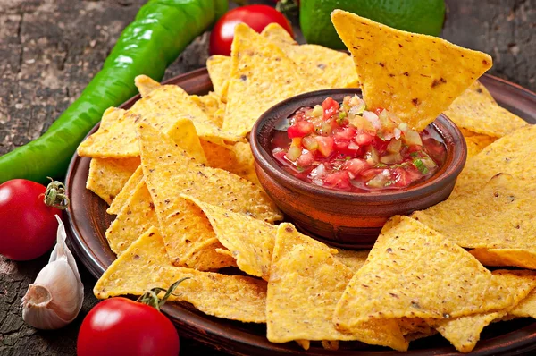 Mexicana nacho chips — Fotografia de Stock