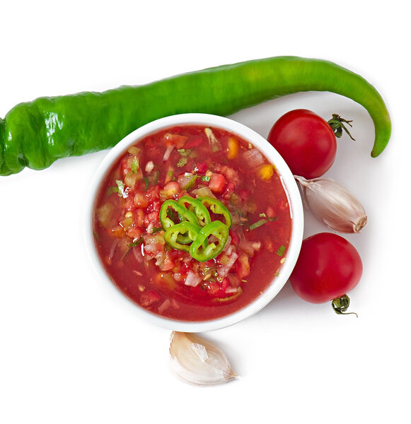 Bowl of fresh salsa dip