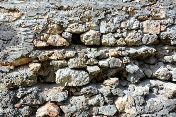 Old Bricks Wall Pattern Medieval Stone Wall Background Texture — стоковое фото