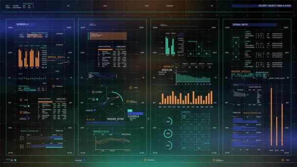 Éléments Infographie Hud Avec Structure Virus Adn Interface Utilisateur Futuriste Séquence Vidéo