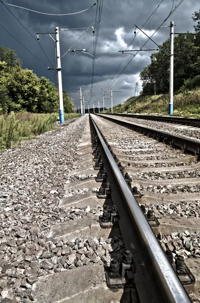 Rails and cross ties — Stock Photo, Image