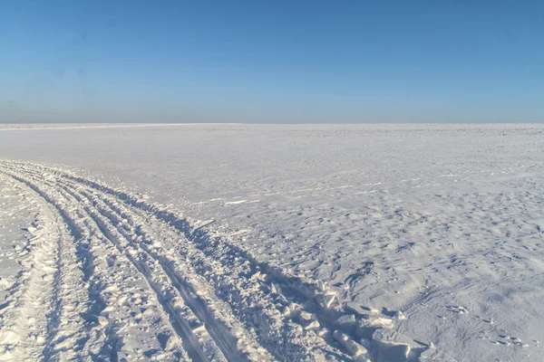 Snow road — Stock Photo, Image