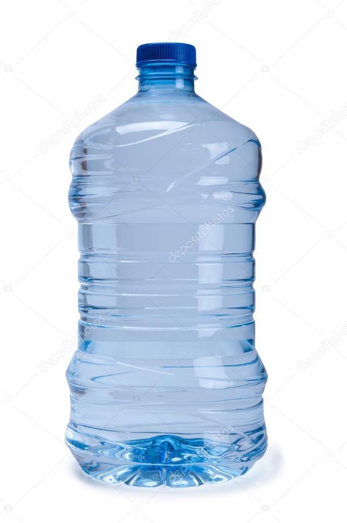 Polycarbonate plastic bottle of mineral water