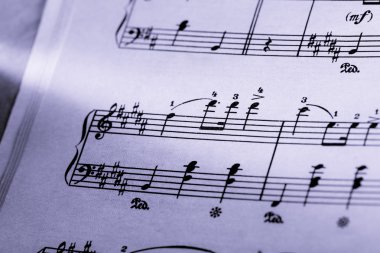 Kağıt arka plan müzik notlar