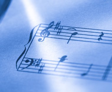 Kağıt arka plan müzik notlar