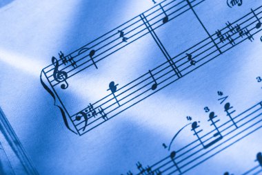 Kağıt arka plan müzik notlar
