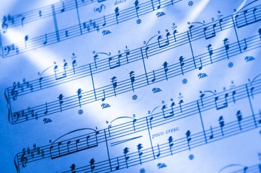 Kağıt arka plan müzik notlar