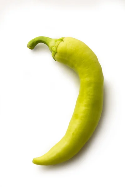 Green paprika on white background — Stock Photo, Image