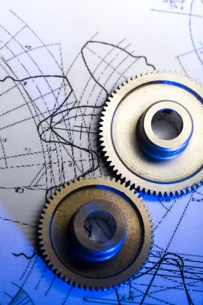 Mechanical ratchets and drafting — Stock Photo, Image