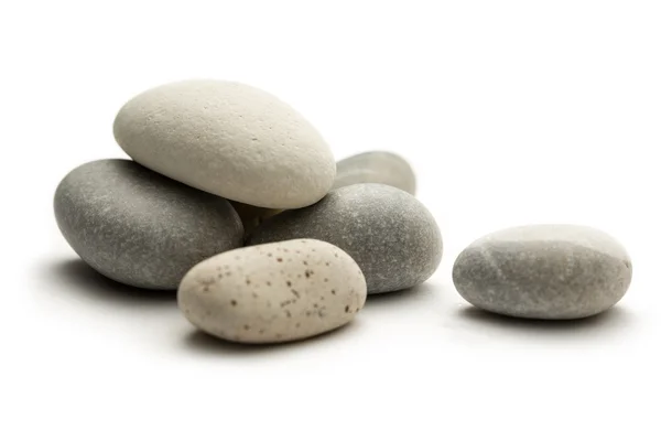 Pedras marinhas sobre fundo branco — Fotografia de Stock