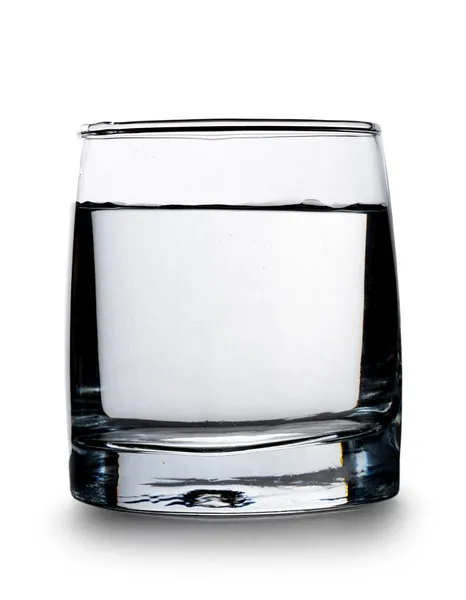 Vaso de agua sobre fondo blanco —  Fotos de Stock