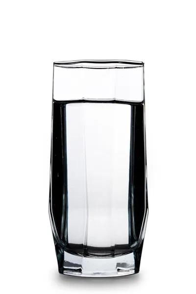 Glass of water on white background — Stock Photo, Image