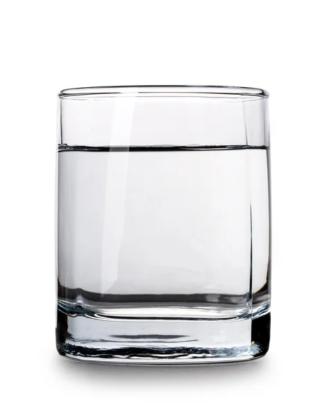Glass of water on white background — Stock Photo, Image