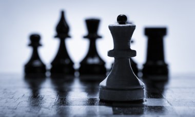 Ahşap Satranç Satranç figürleri ile