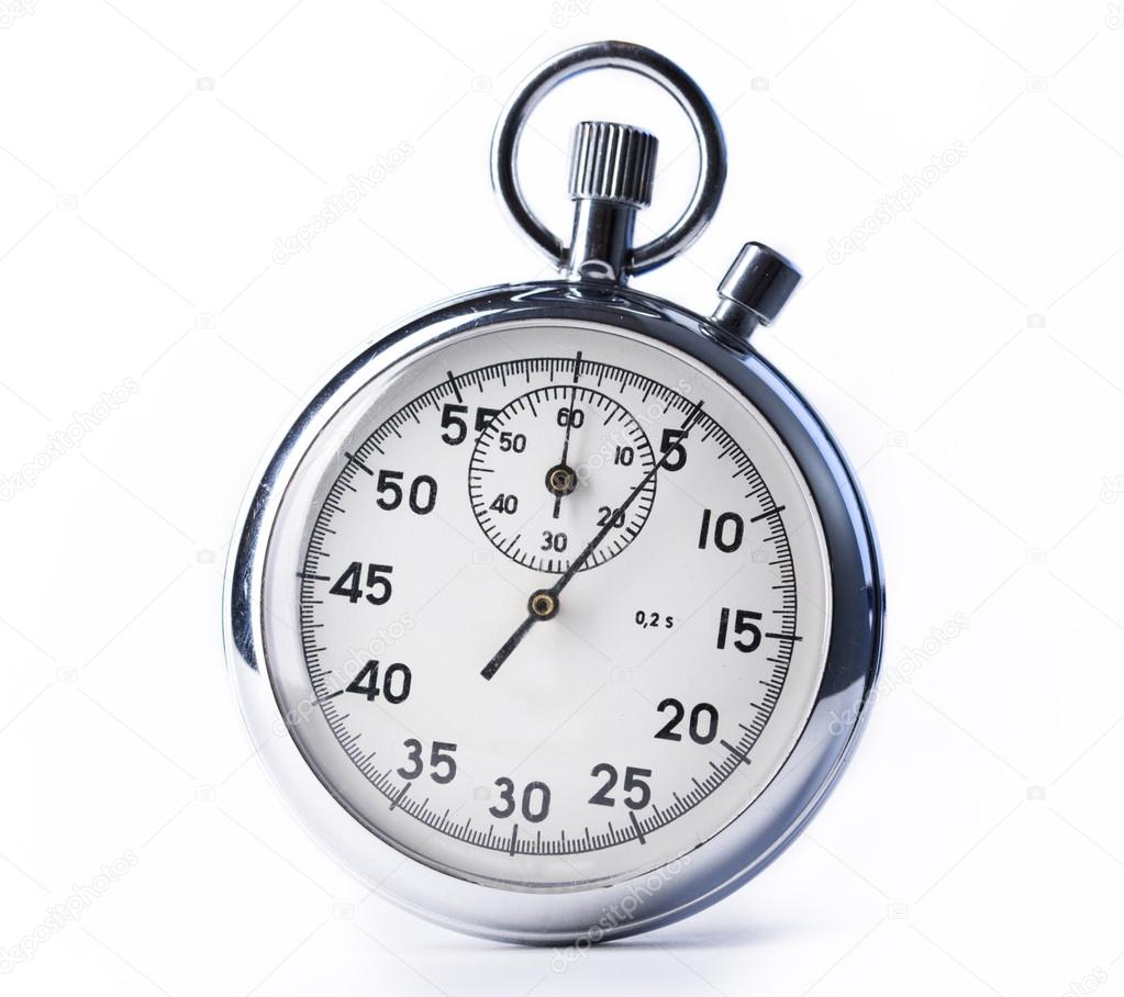 Stopwatch on the white background
