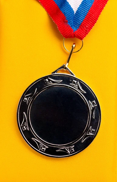 Médaille en métal avec ruban tricolore — Photo