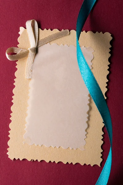 Tarjeta de felicitación con cinta decorativa —  Fotos de Stock