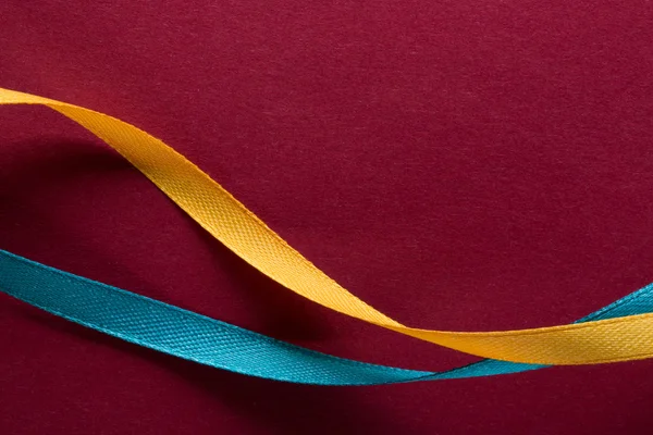 Background with blue and yellow ribbons — Stock Photo, Image