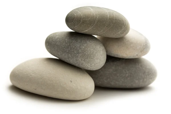 Sea stones on white background — Stock Photo, Image